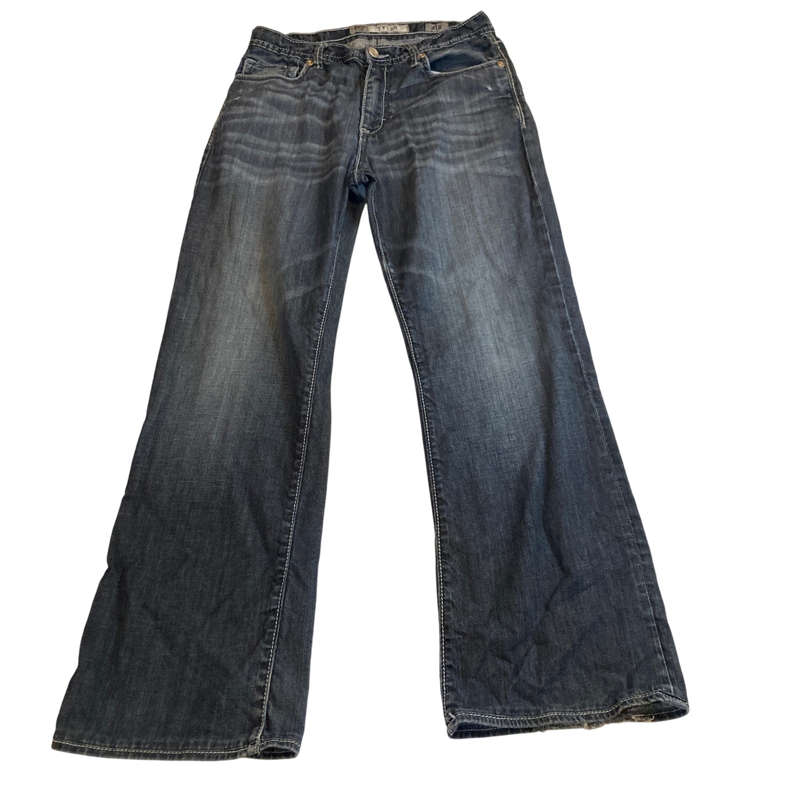 Bke Tyler Jeans Mens 31r Dark Wash Relaxed Fit Bootcut Abm4276 Denim